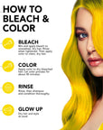 Lemon Drop: Yellow Semi-Permanent Hair Dye Complete Kit with Bleach