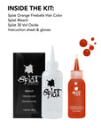 Orange Fireballs: Original Fire Orange Semi-Permanent Hair Dye Complete Kit with Bleach