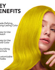 Lemon Drop: Yellow Semi-Permanent Hair Dye Complete Kit with Bleach