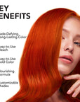 Orange Fireballs: Original Fire Orange Semi-Permanent Hair Dye Complete Kit with Bleach