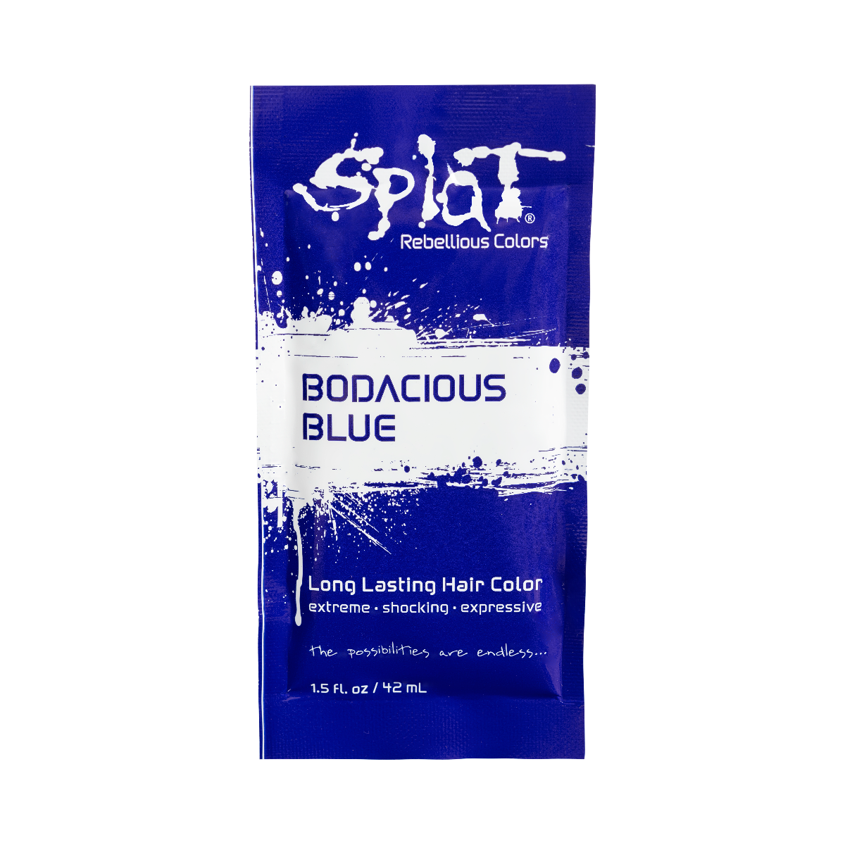 Splat Hair Dye Original Singles Foil Packet in Bodacious Blue Semi-Permanent Hair Dye