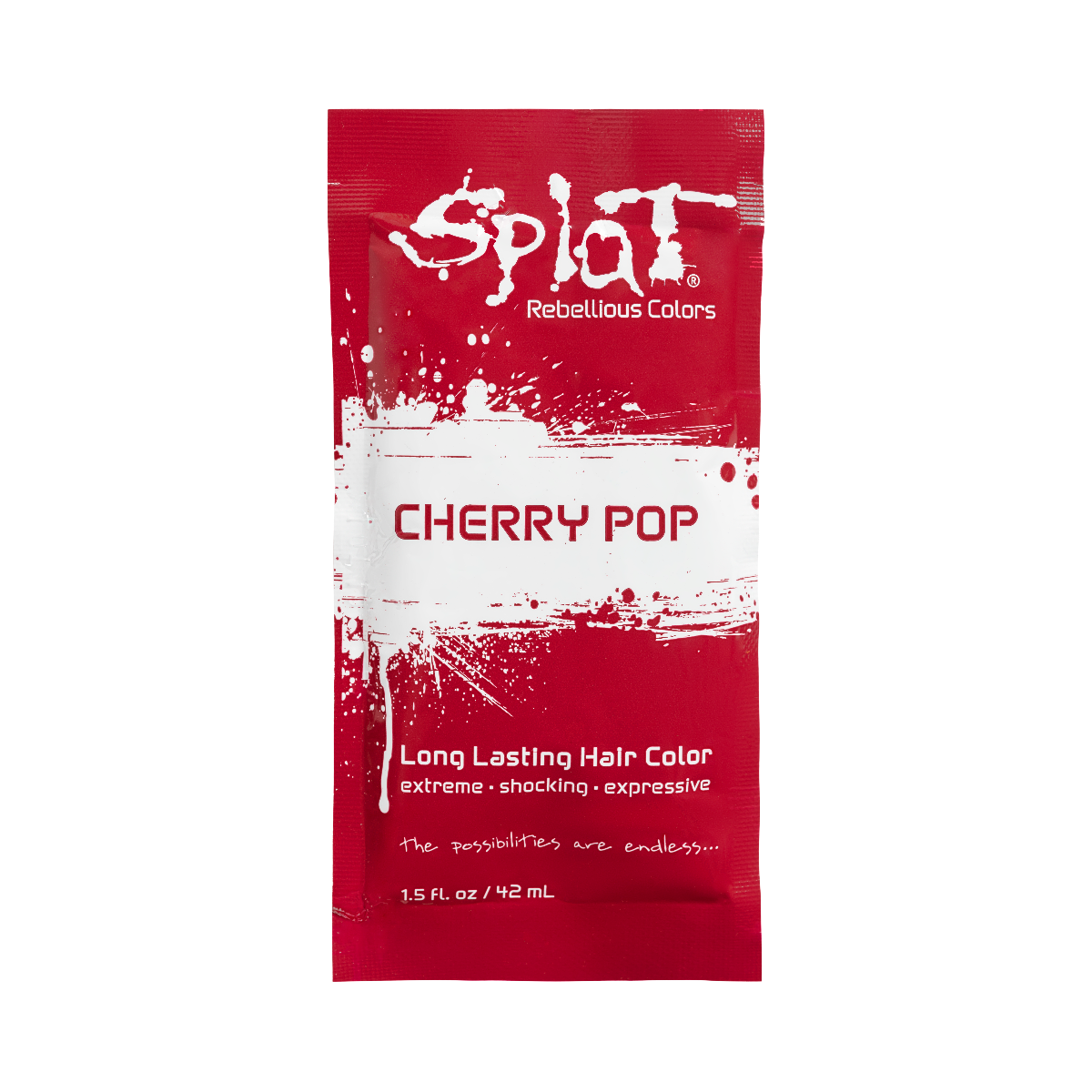 Singles Cherry Pop: Bright Red Liquid Hair Dye | Splat Hair Color