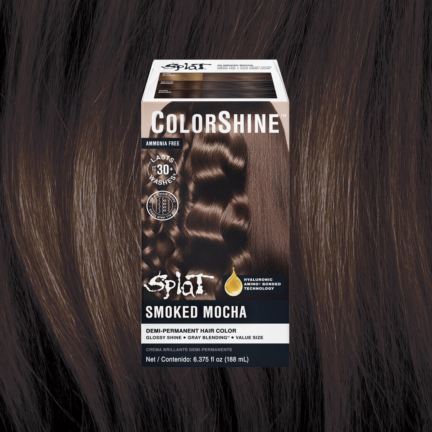 Splat ColorShine Demi-Permanent Hair Color: 5N Smoked Mocha