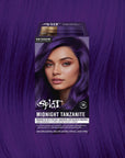 Midnight Tanzanite No Bleach Dark Purple Semi-Permanent Hair Dye Kit