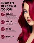 Crimson Obsession: Original Crimson Semi-Permanent Hair Dye Complete Kit with Bleach