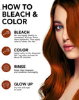 Spicy Copper: Copper Semi-Permanent Hair Dye Complete Kit with Bleach