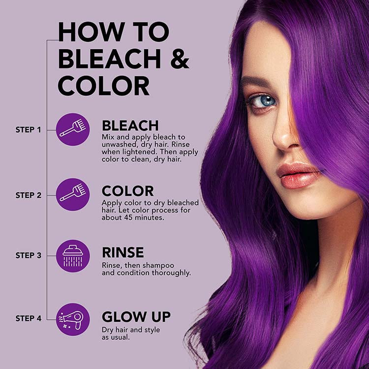 Lusty Lavender: Original Lavender Semi-Permanent Hair Dye Complete Kit with Bleach