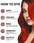 Midnight: Amber No Bleach Red Semi-Permanent Hair Dye Kit