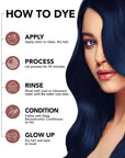 Midnight Azure No Bleach Blue Semi-Permanent Hair Dye Kit