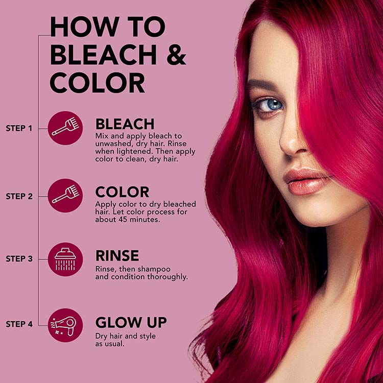 Whipped Cherry: Original Cherry Red Semi-Permanent Hair Dye Complete Kit with Bleach