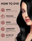 Midnight Onyx No Bleach Black Semi-Permanent Hair Dye Kit