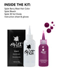 Berry Blast: Original Purple Semi-Permanent Hair Dye Complete Kit with Bleach