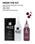 Crimson Obsession: Original Crimson Semi-Permanent Hair Dye Complete Kit with Bleach