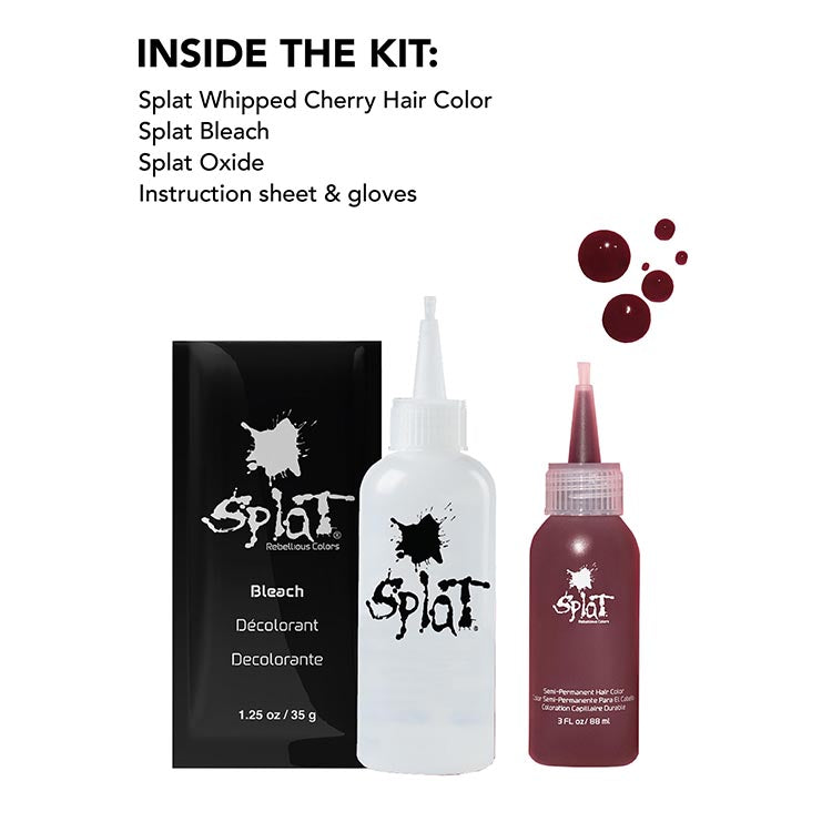 Whipped Cherry: Original Cherry Red Semi-Permanent Hair Dye Complete Kit with Bleach
