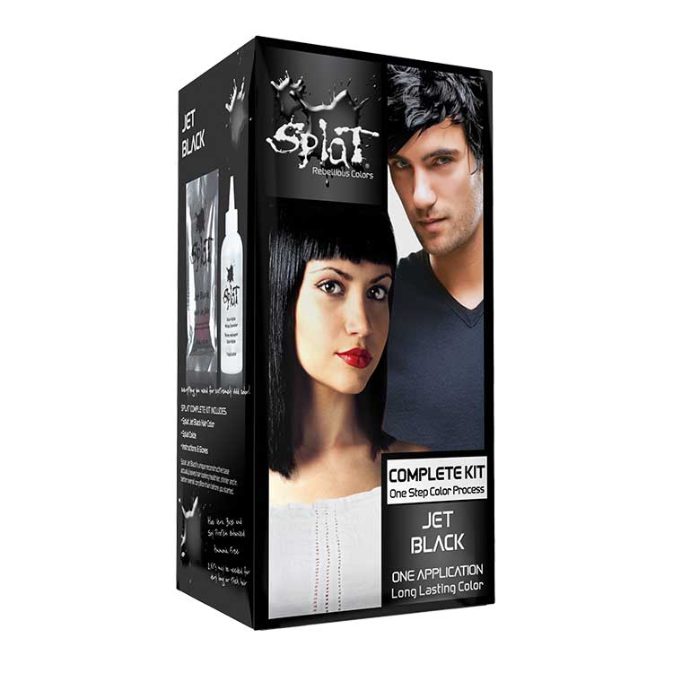Jet Black Permanent Hair Dye Complete Kit