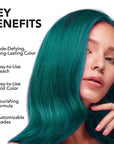 Tantalizing Teal: Original Teal Semi-Permanent Hair Dye Complete Kit with Bleach