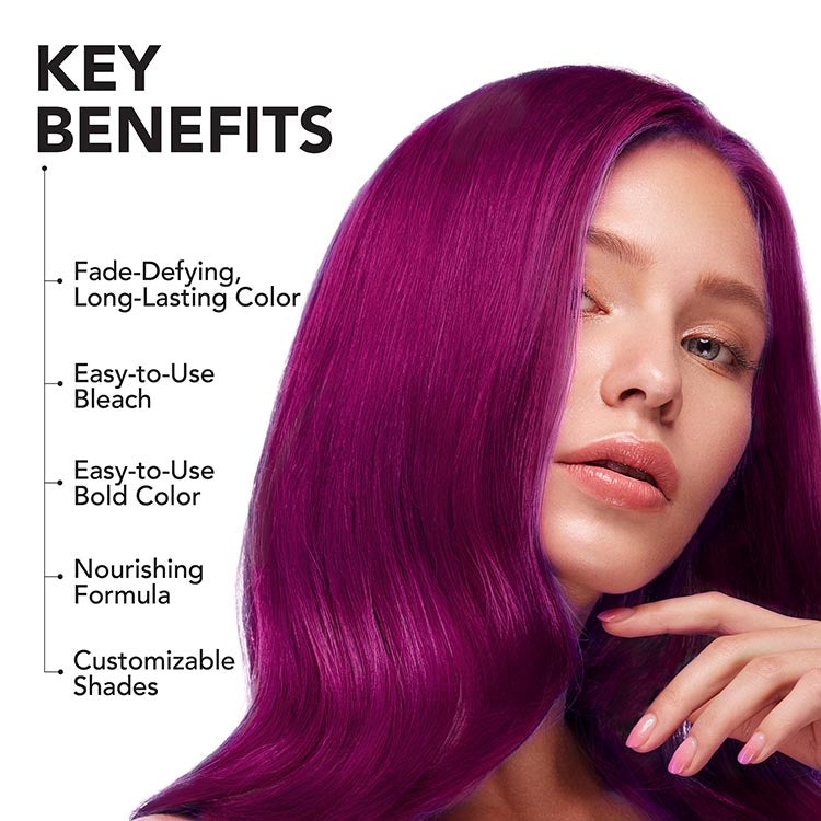 Berry Blast: Original Purple Semi-Permanent Hair Dye Complete Kit with Bleach