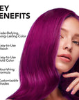 Berry Blast: Original Purple Semi-Permanent Hair Dye Complete Kit with Bleach