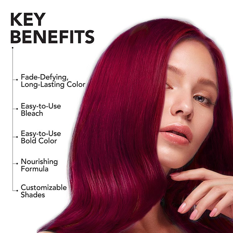 Crimson Obsession: Original Crimson Semi-Permanent Hair Dye Complete Kit with Bleach
