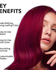 Crimson Obsession: Original Crimson Semi-Permanent Hair Dye Complete Kit with Bleach