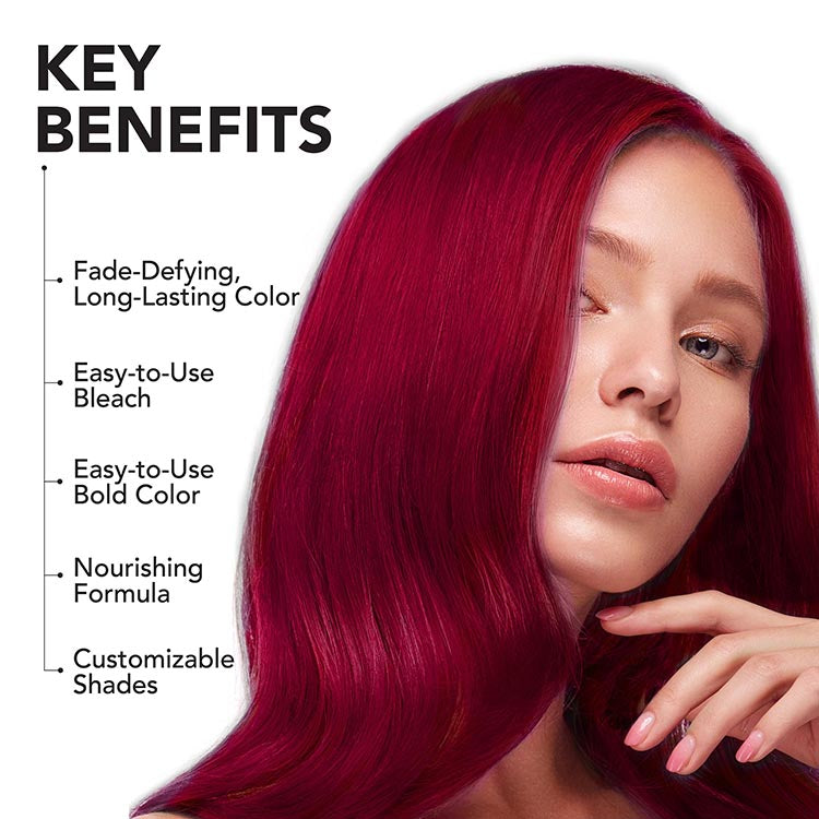 Whipped Cherry: Original Cherry Red Semi-Permanent Hair Dye Complete Kit with Bleach