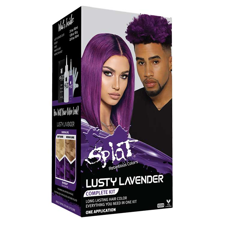 Lusty Lavender: Original Lavender Semi-Permanent Hair Dye Complete Kit with Bleach