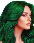 Neon Green: Original Neon Green Semi-Permanent Hair Dye Complete Kit with Bleach