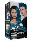 Pure Sapphire: Original Soft Blue Semi-Permanent Hair Dye Complete Kit with Bleach