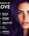 Midnight Amethyst No Bleach Purple Semi-Permanent Hair Dye Kit