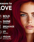 Midnight Scarlet No Bleach Red Semi-Permanent Hair Dye Kit