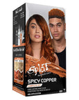 Spicy Copper: Copper Semi-Permanent Hair Dye Complete Kit with Bleach