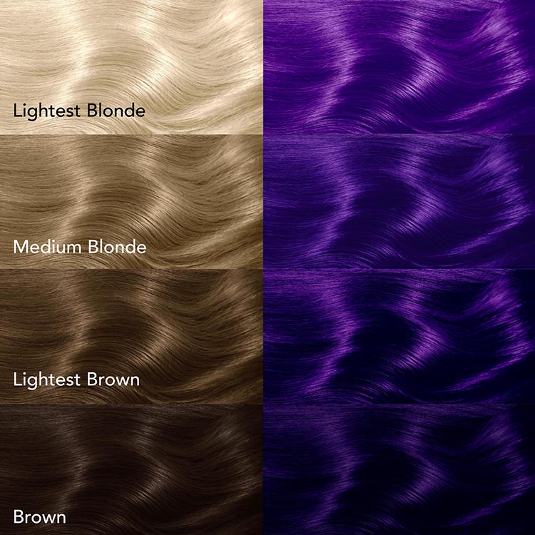 Purple Desire: Original Purple Semi-Permanent Hair Dye Complete Kit with Bleach