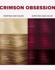 Crimson Obsession: Original Crimson Semi-Permanent Hair Dye Complete Kit with Bleach