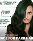 Envy Me: Permanent Green Hair Dye For Dark Hair