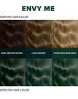 Envy Me: Permanent Green Hair Dye For Dark Hair