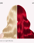 Luscious Raspberries: Original Raspberry Red Semi-Permanent Hair Dye Complete Kit with Bleach