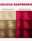 Luscious Raspberries: Original Raspberry Red Semi-Permanent Hair Dye Complete Kit with Bleach