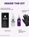 Lusty Lavender: Original Lavender Semi-Permanent Hair Dye Complete Kit with Bleach