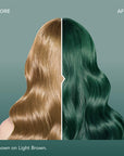 Midnight Jade No Bleach Green Semi-Permanent Hair Dye Kit