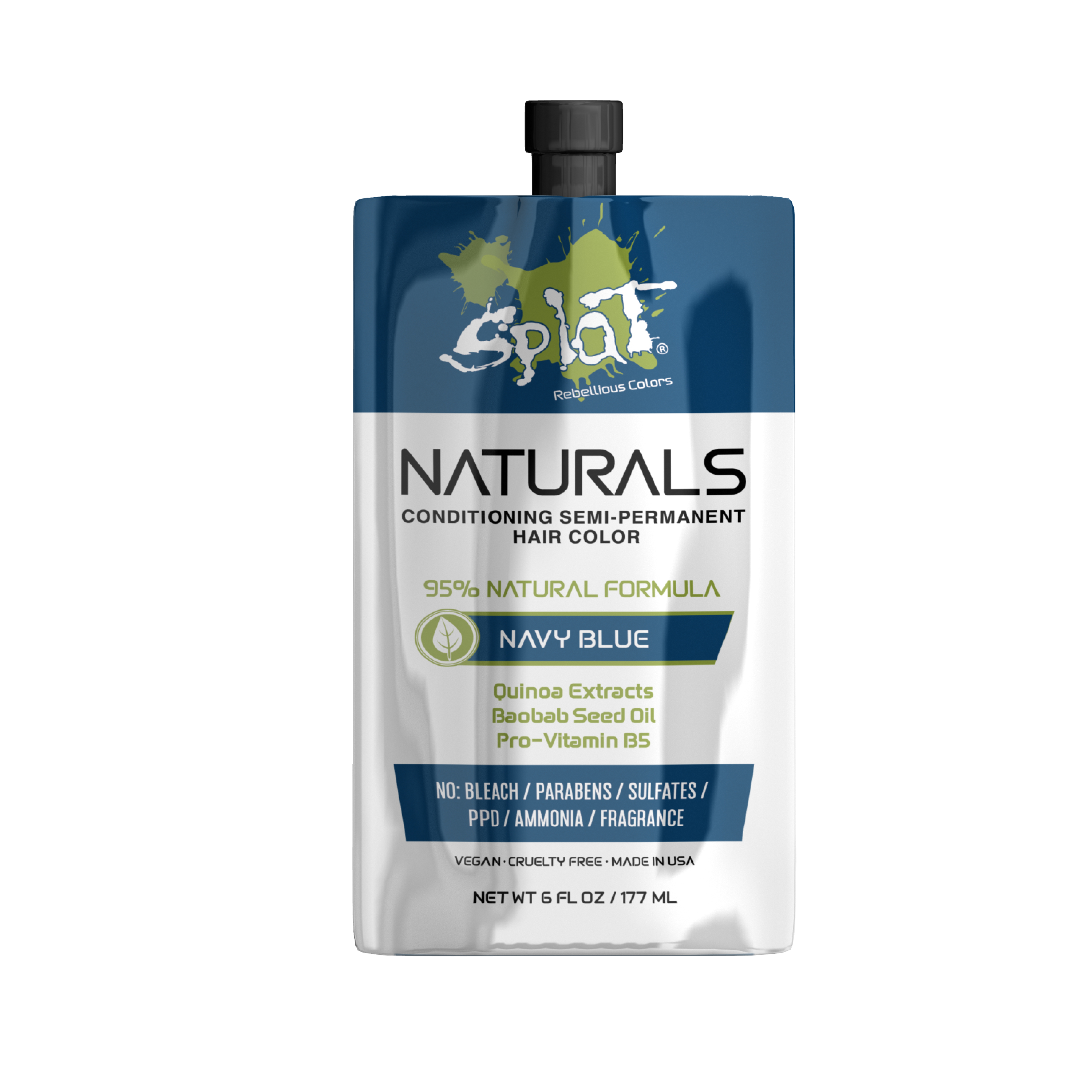 Naturals: Vegan Semi-Permanent Hair Dyes - Navy Blue