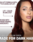 Plum Siren: Permanent Cool Red Hair Dye For Dark Hair