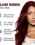 Plum Siren: Permanent Cool Red Hair Dye For Dark Hair