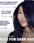 Rhythm and Blues: Permanent Blue Hair Dye For Dark Hair