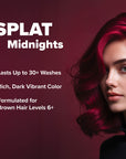 Midnight Ruby No Bleach Dark Red Semi-Permanent Hair Dye Kit