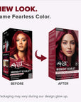 Midnight Scarlet No Bleach Red Semi-Permanent Hair Dye Kit