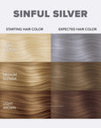Sinful Silver: Original Silver Semi-Permanent Hair Dye Complete Kit with Bleach