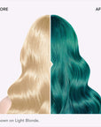 Tantalizing Teal: Original Teal Semi-Permanent Hair Dye Complete Kit with Bleach