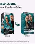 Tantalizing Teal: Original Teal Semi-Permanent Hair Dye Complete Kit with Bleach
