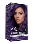 Midnight Tanzanite No Bleach Dark Purple Semi-Permanent Hair Dye Kit