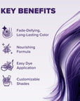 Midnight Tanzanite No Bleach Dark Purple Semi-Permanent Hair Dye Kit